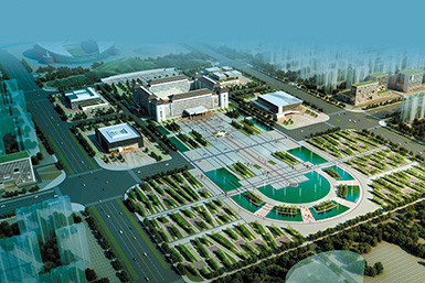 滁州市政务中心广场鸟瞰图（市政金杯）